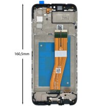 Дисплей для Samsung A025 Galaxy A02s (2021) (160,5 x 72 мм) с тачскрином в рамке (Black) (Original PRC)
