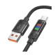 Кабель Hoco U126 USB-A – Type-C (1.2 м · 27W · 2.4A) (Black)