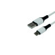 Кабель Borofone BX79 Silicone USB-A – Type-C (1 м · 15W · 3A) (White)