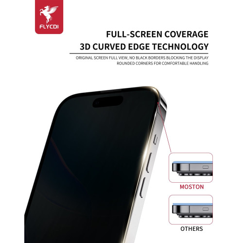Захисне скло FLYCDI Privacy для Apple iPhone 16 Pro Max (Black)