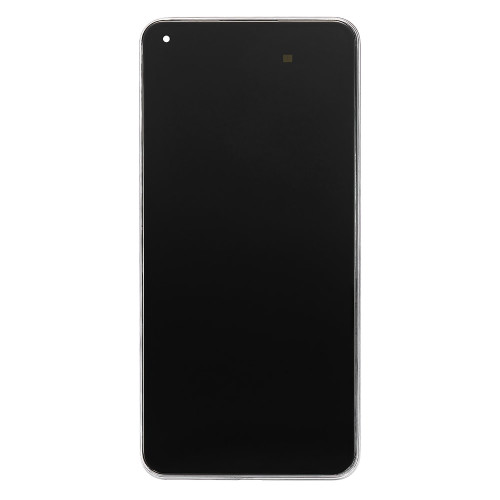 Дисплей для Xiaomi Mi 11 Lite (5G) с тачскрином в рамке (Silver) (Original PRC)