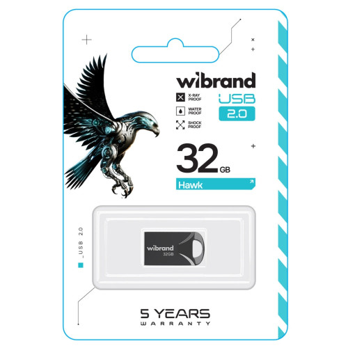 Флешка Wibrand Hawk 32GB USB 2.0 (Black)