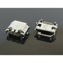 Роз'єм зарядки для Samsung B7300 Omnia Lite 7 pin (4 кріплень) (контакти знизу) (Micro USB) без шлейфа