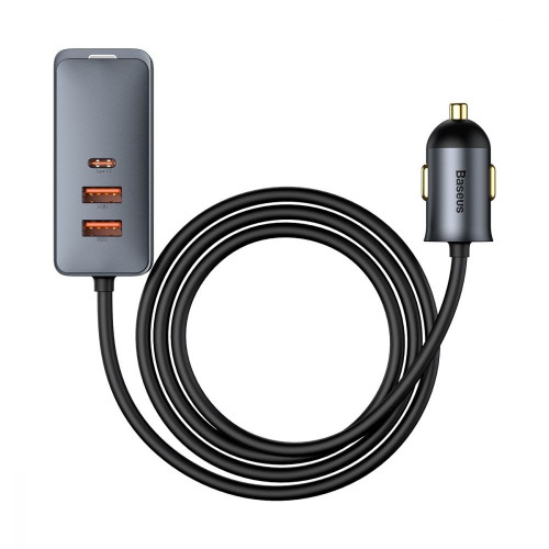 Автомобильное зарядное устройство Baseus Share Together 2xUSB-A+2xUSB-C (120W · 5A) (Gray)