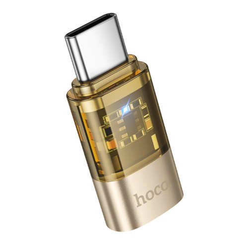 Перехідник Hoco UA36D Type-C – Lightning (Gold)