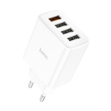 Мережевий зарядний пристрій Hoco C102A 4xUSB-A (20W · 3A) (White)