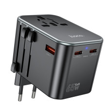Сетевое зарядное устройство Hoco AC17 USB-A+2xUSB-C (65W · 3A) (Black)