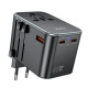 Сетевое зарядное устройство Hoco AC17 USB-A+2xUSB-C (65W · 3A) (Black)