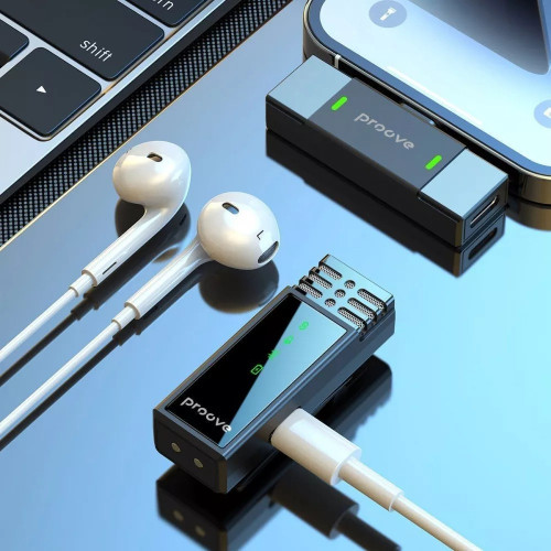 Бездротовий петличний мікрофон Proove Record Type-C (Black)