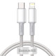 Кабель Baseus High Density Braided Type-C – Lightning PD (1 м · 20W · 2.4A) (White)
