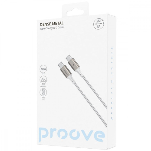 Кабель Proove Dense Metal Type-C – Type-C (2 м · 60W · 3A) (Black)