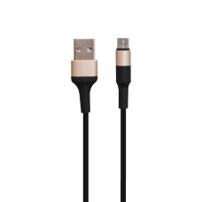 Кабель Hoco X26 USB-A – Micro-USB (1 м · 10W · 2A) (Black/Gold)