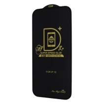 Защитное стекло PRIME для Apple iPhone 15 (Full Glue) (0.3 мм, 2.5D) (Black)