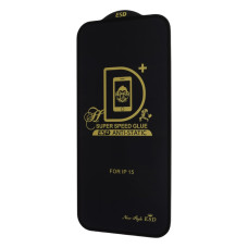Защитное стекло PRIME для Apple iPhone 16 (Full Glue) (0.3 мм, 2.5D) (Black)