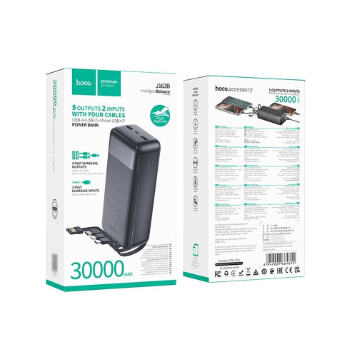 Повербанк Hoco J163B Wonderful 10W (30000 mAh) (Black)