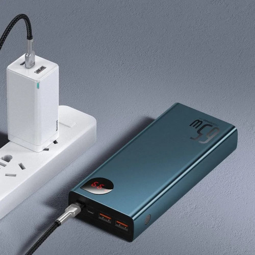 Повербанк Baseus Adaman Metal Digital Display 65W (20000 mAh) (Blue)