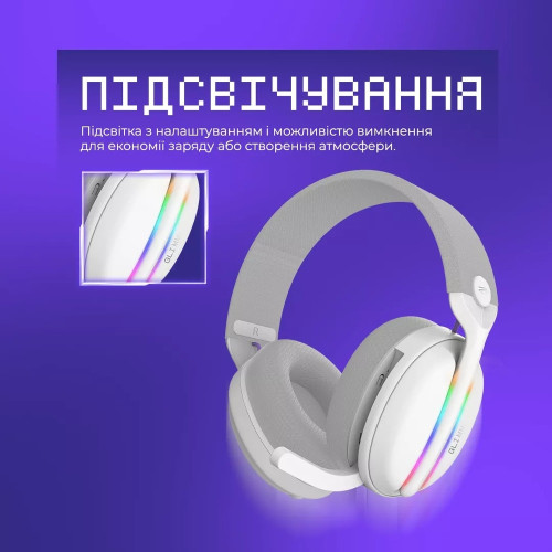 Наушники Bluetooth Proove Gaming Glimmer (APP) (Black/Purple)