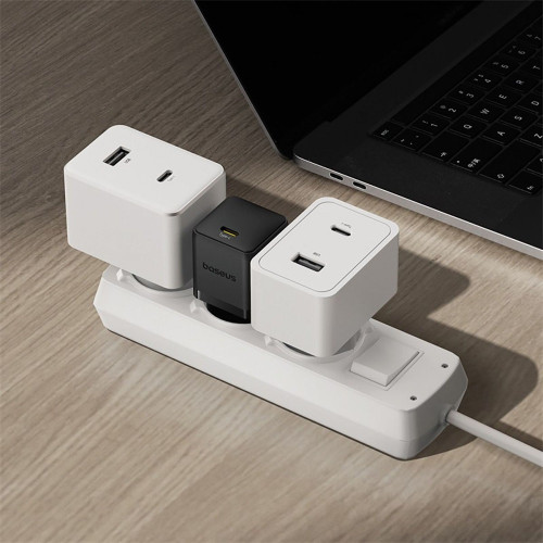 Мережевий зарядний пристрій Baseus Palm Fast Charger USB-C (20W · 3A) з кабелем Type-C – Lightning 20W (E0116401) (Black)