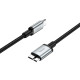 Мультимедийный кабель Hoco US10 Type-C – Micro-USB 3.0 5Gbit/s (0.5 м · 3A) (Black)