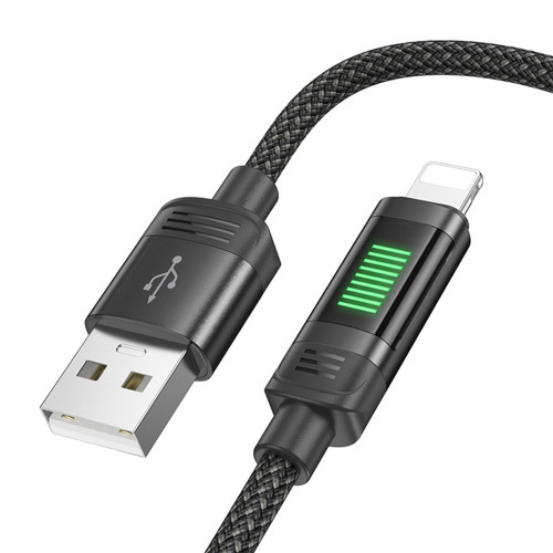 Кабель Hoco U126 USB-A – Lightning (1.2 м · 12W · 2.4A) (Black)