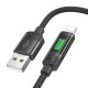 Кабель Hoco U126 USB-A – Lightning (1.2 м · 12W · 2.4A) (Black)