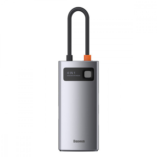 USB-хаб Baseus Multifunctional Metal Gleam 4в1 Type-C (Gray)