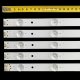 Пряма підсвітка для телевізора Doffler 43″ 10S1P (5 планок по 855 мм, 10 LED, лінза 17 мм, 3 В)