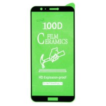 Защитная пленка Ceramic для Huawei P Smart (2017) (Full Glue) (Black)