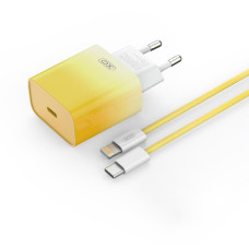 Сетевое зарядное устройство XO CE18 USB-C (30W · 3A) с кабелем Type-C – Lightning (Yellow)