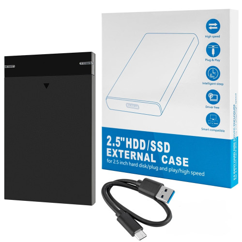 Зовнішній карман для SSD/HDD 2.5 Shuole U25A31 USB 3.0 Type-C black