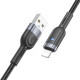 Кабель Hoco U117 USB-A – Lightning (1.2 м · 12W · 2.4A) (Black)