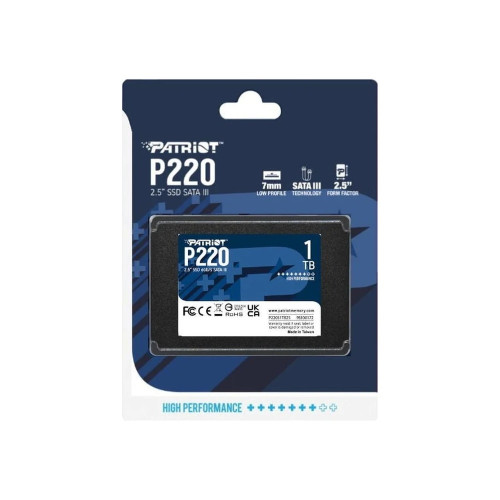SSD-накопичувач Patriot P220 1TB 2.5 SATA III (Black)