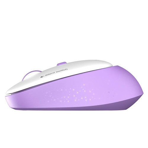 Мишка бездротова MeeTion R571 (1600 DPI) (White/Purple)