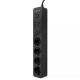 Мережевий фільтр Proove Power Socket P-04 на 4 розетки (4xUSB-A+2xUSB-C · 2 м) (Black)