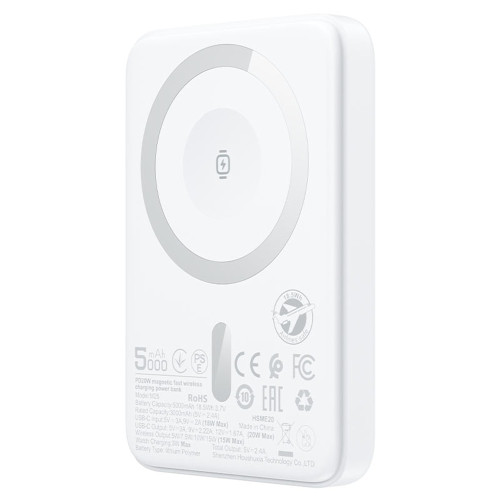 Повербанк Acefast M26 Magnetic PD20W (10000 mAh) (White)