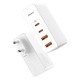 Сетевое зарядное устройство Baseus GaN5 Pro USB-A+2xUSB-C (140W · 5A) с кабелем Type-C – Type-C (CCGP100202) (White)