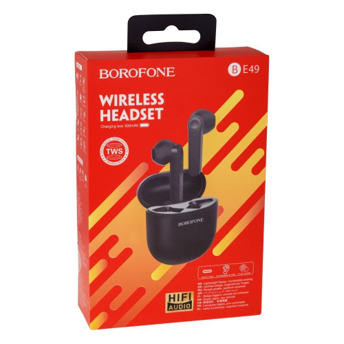 Наушники Bluetooth Borofone BE49 Serenity TWS (Black)