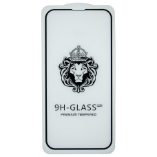 Защитное стекло Lion для Apple iPhone 16e (Full Glue) (0.3 мм, 2.5D) (Black)