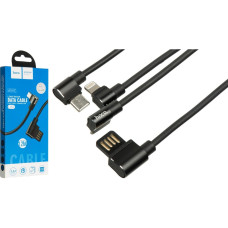 Кабель Hoco U37 Long Roam USB-A – Lightning (0.6 м · 12W · 2.4A) (Black)