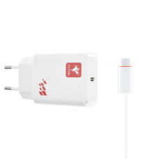 Сетевое зарядное устройство FLYCDI FA-013 USB-C (20W · 3A) с кабелем Type-C – Type-C (White)
