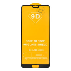 Защитное стекло в тех упаковке для Huawei P20 Pro (Full Glue) (0.3 мм, 2.5D) (Black)