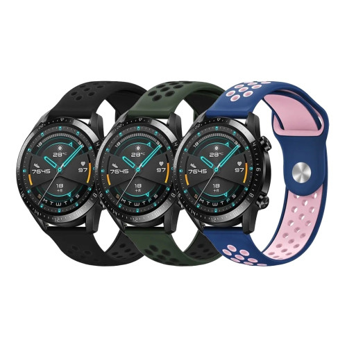 Ремешок универсальный 22 мм Sport Nike для Amazfit, Samsung, Huawei (Blue/White)