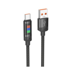 Кабель Hoco U126 USB-A – Type-C (1.2 м · 27W · 2.4A) (Black)