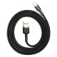 Кабель Baseus Cafule USB-A – Lightning (2 м · 12W · 1.5A) (CALKLF-CV1) (Black/Gold)