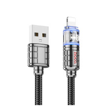 Кабель Hoco U122 USB-A – Lightning (1.2 м · 12W · 2.4A) (Black)