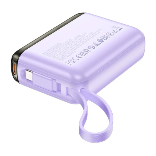 Повербанк Hoco J139 Hero PD20W+22.5W с кабелем Type-C (10000 mAh) (Purple)