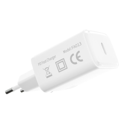 Сетевое зарядное устройство FLYCDI FA-013 USB-C (20W · 3A) с кабелем Type-C – Type-C (White)