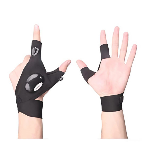 Рукавиці з ліхтариком, 2 шт (Black)