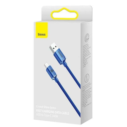 Кабель Baseus Crystal Shine Series USB-A – Type-C (2 м · 100W · 6A) (CAJY000503) (Blue)
