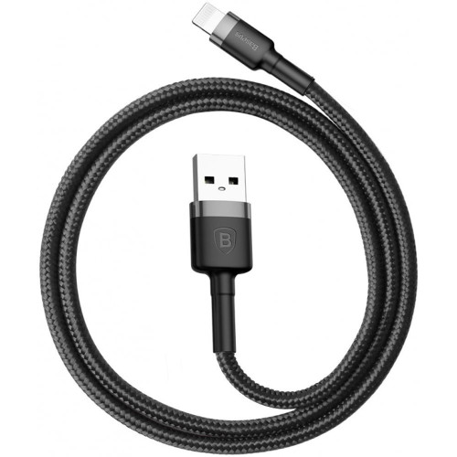 Кабель Baseus Cafule USB-A – Lightning (2 м · 12W · 1.5A) (CALKLF-CG1) (Black/Gray)